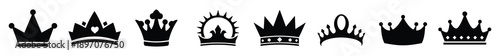 Crowns vector set. 