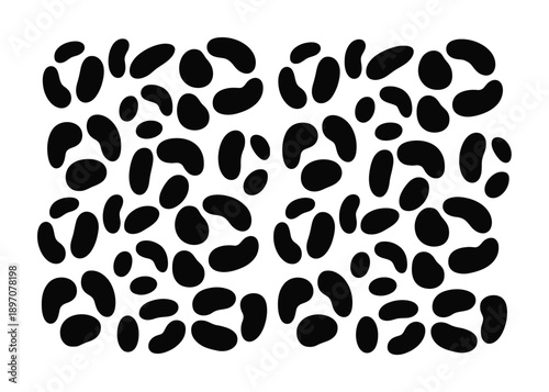 Black and White Abstract Blob Pattern Background