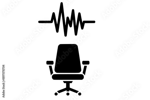 Neurodivergent Inclusive Workspace Vector Icon for Sensory Friendly Office Design and Employee Wellbeing Solutions