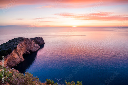Magic sunrise over the sea