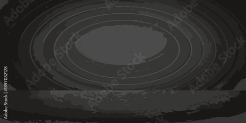 Abstract concentric circles create a dark swirling vortex effect