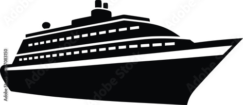 Cruise ship cruise ship silhouette vector illustration