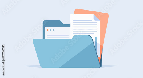 Folder holding digital files and documents