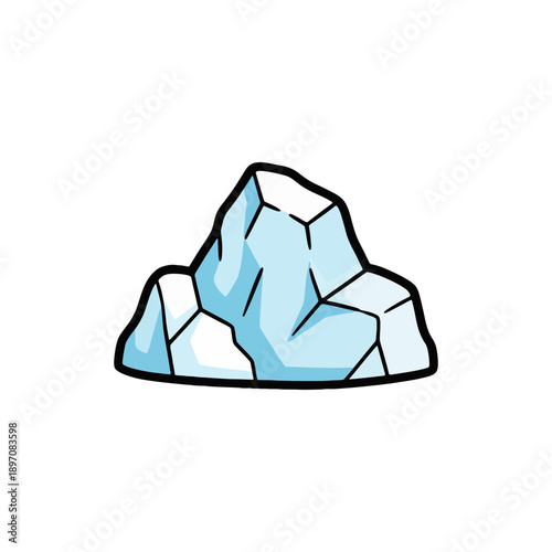 Floating iceberg in arctic sea nature environment element