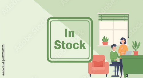 Diverse team members collaborate in a modern office setting, checking inventory