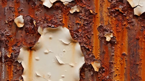 Wallpaper Mural Rust and Decay - A Close-Up of Peeling Paint on Metal. Torontodigital.ca
