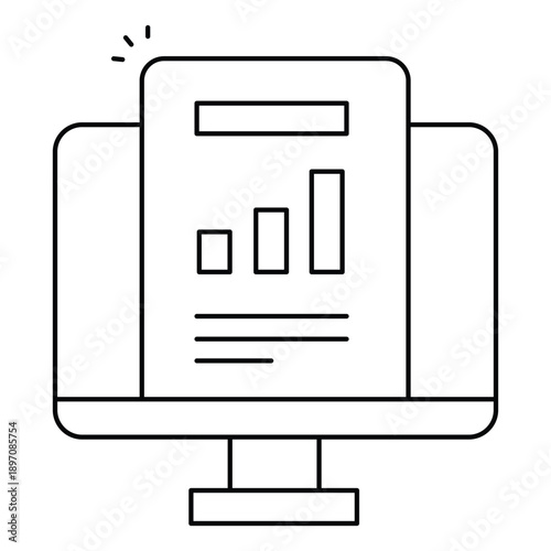 Statistics Icon Symbolizing Data Analytics Measurement And Business Reporting