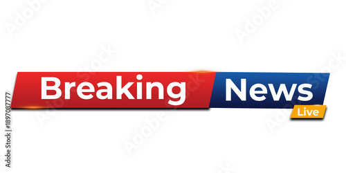 Red and Blue Breaking News Banner Lower Free Vector and PNG 