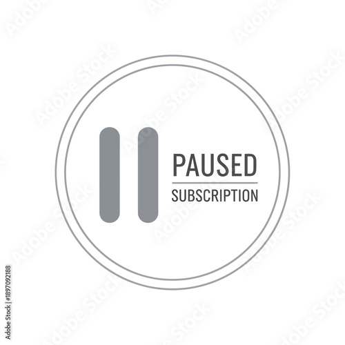 Professional design for paused subscription with clear message