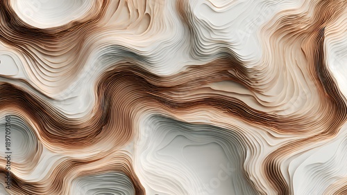 Abstract Topographic Map Line Pattern Background with Copy Space