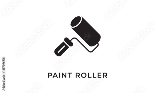 Paint Roller vector icon isolated on white background