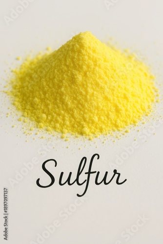 Industrial sulfur element sample representing nonmetal chemical properties clearly