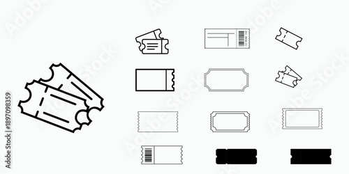 Creative Ticket Border Templates and Blank Event Admission Frames for Custom Design