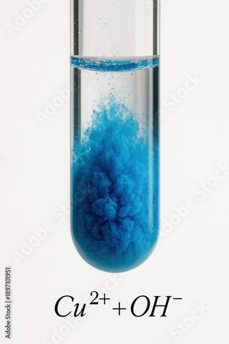 Synthesis of copper hydroxide through ionic precipitation reaction in clear liquid