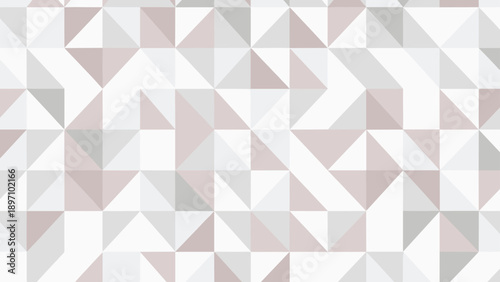 Modern geometric pattern composed of triangles in soft gray and muted pink tones creates a sophisticated background for contemporary designs.