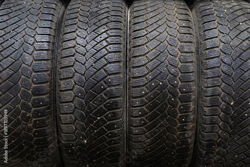 A set of old winter tires
