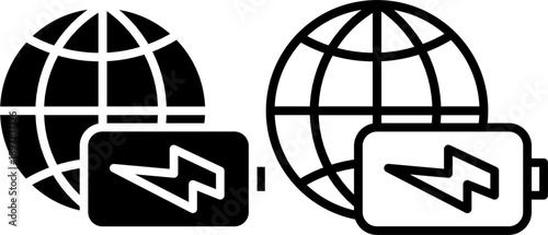 International Power Supply and Electricity Concept
