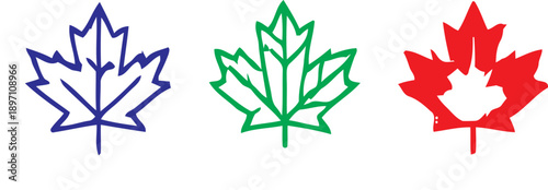 Maple tree leaves- Red and yellow flowers among green plants form a festive Christmas star design with 3d winter snowflake icons and holiday ice crystal elements for seasonal celebration illustration