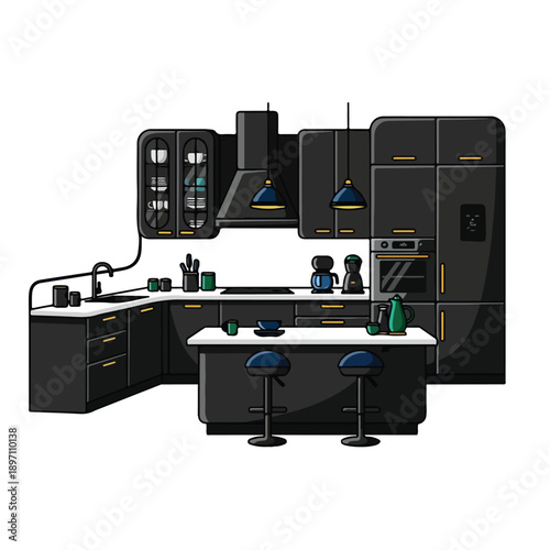 Modern Laboratory Equipment and Furniture Setup.