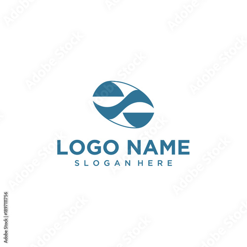 Free Download Modern Blue Abstract Logo Design with Text Space - GFXLoad