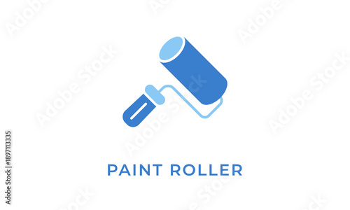 Paint Roller vector icon isolated on white background