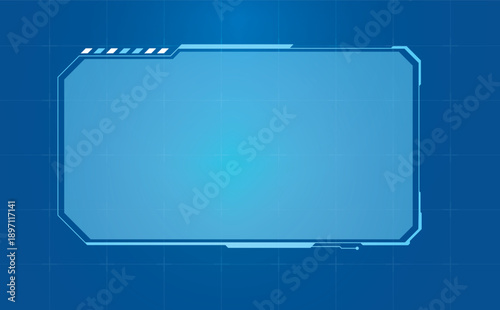 Futuristic HUD Frame Panel for Digital Interface Design