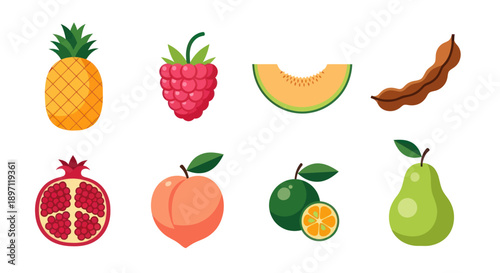 Colorful assortment of fresh fruits