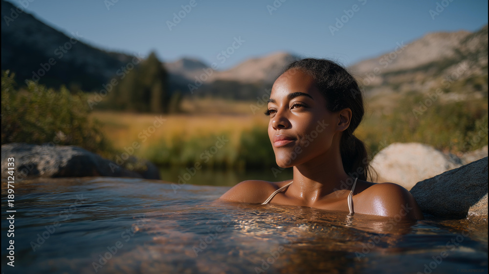 Fototapeta premium A research team analyzes water temperature data collected from multiple lakes to understand climate change effects on freshwater ecosystems. cinematic color correction, natural uneven lighting yet