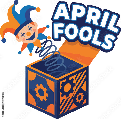 Jester Emerging from April Fools Box.