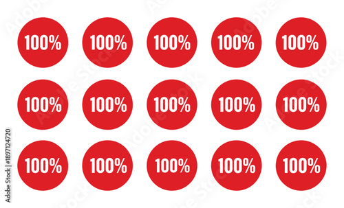 One hundred percent tag banner sale vector illustration marketing campaign label and advertising promo design