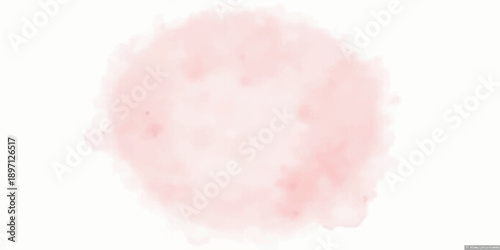 Pink sponge texture with a watercolor cloud effect isolated on white background creating an artistic heart shape design