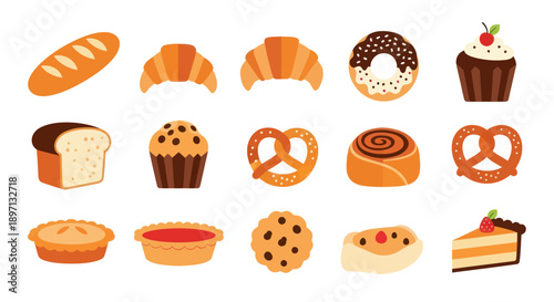 Bakery treats bread pastries and desserts