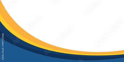 blue and yellow wavy shape background. suitable for business poster design, corporate banner, presentation, flyer, social media post.