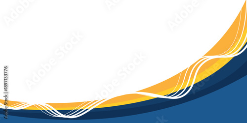 blue and yellow wavy shape background. suitable for business poster design, corporate banner, presentation, flyer, social media post.