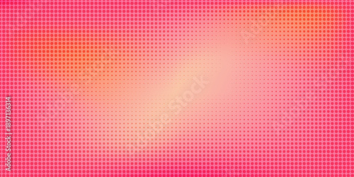 Pink orange polka dots gradient halftone background. Pop art cartoon dot texture with comic graphic design, Horizontal line abstract pattern wall for cover digital technology.eps10