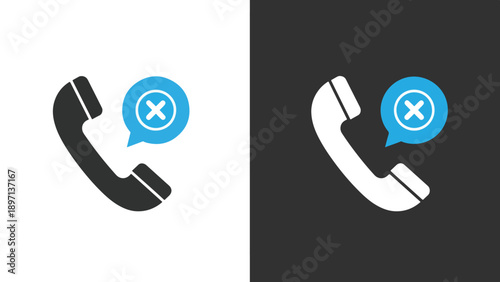 Communication error icons - Line and glyph solid icon and logo template - Vector icon symbol for website - Icon vector - Blue icon vector. Clipart. Icon