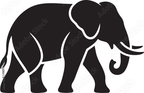 elephant silhouette vector