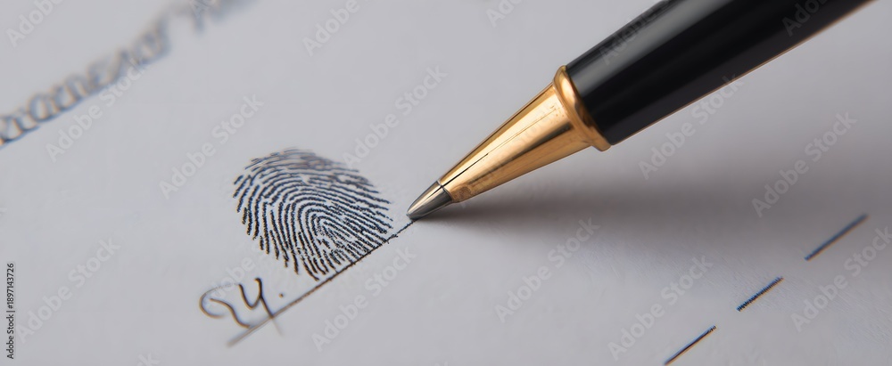 Obraz premium The handwritten signature serves as a personal ID confirmation and identity check.