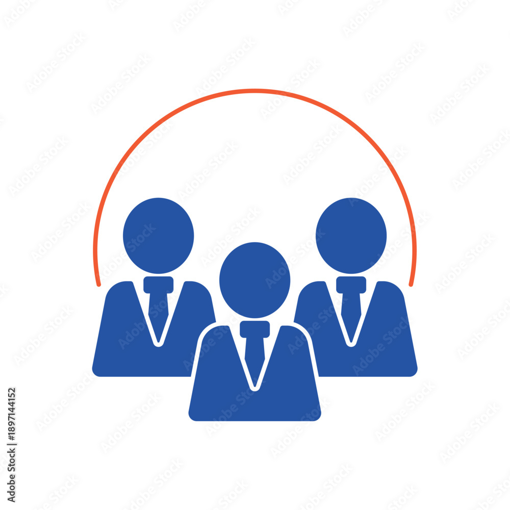 Fototapeta premium Simple Team Building icon for social media, app, and web design. Vector illustration, Eps 10.