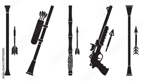 Improvised explosive devices and homemade bomb icons collection