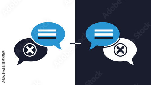 Communication and feedback icons - Line and glyph solid icon and logo template - Vector icon symbol for website - Icon vector - Blue icon vector. Clipart. Icon