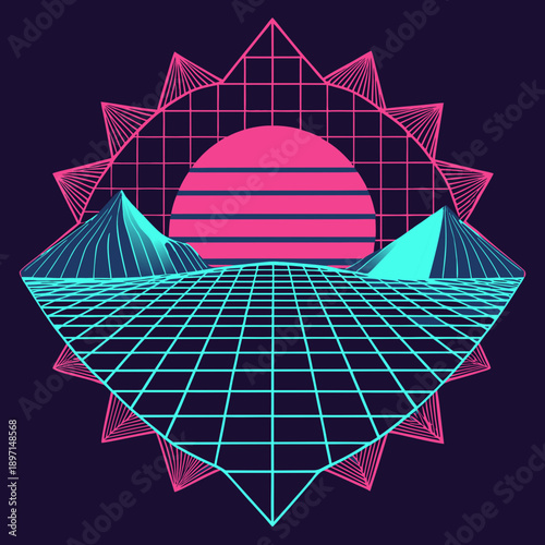 Distorted grid shapes isolated. Retrofuturistic warped mesh grid. Curved mesh abstract elements. Retro punk design element. Vector curve surface background.