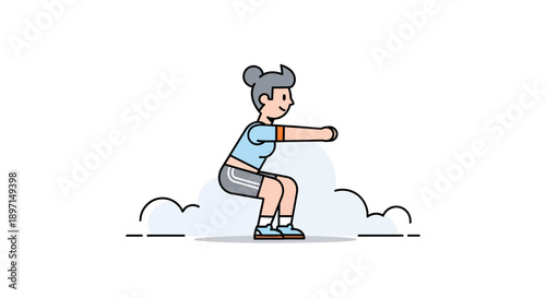 Whimsical illustration of a girl balancing on a skateboard with a playful pose outdoors capturing youthful energy and carefree