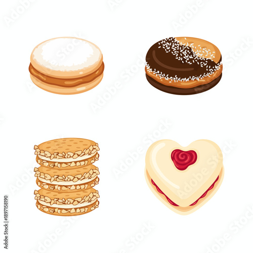 Traditional South American Alfajores Cookies