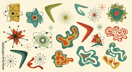 Retro Atomic Era Design Elements
