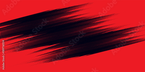 Halftone dots red and blue color pattern gradient grunge texture background. Dot pop art comic sport style vector illustration. modern background