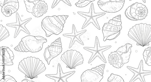 Adorable white fluffy llama standing in a whimsical setting with yellow stars and colorful botanical plants on a deep purple background.