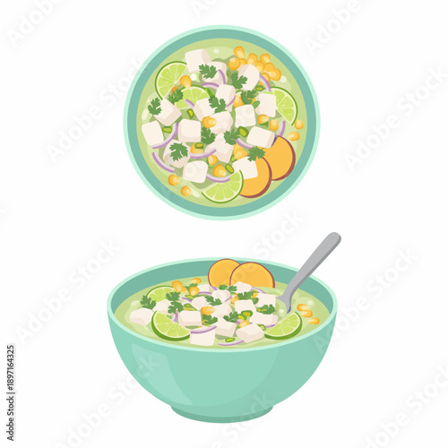 Fresh Delicious Ceviche Seafood Dish Recipe