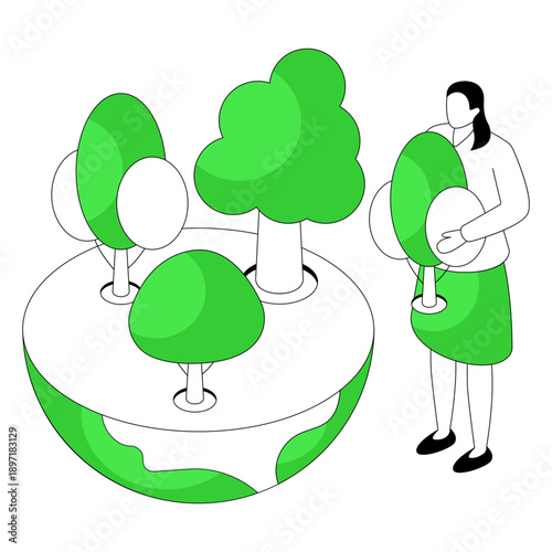 An eye catching design illustration of world plantation day