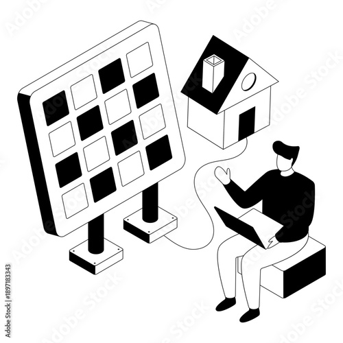 Vector design of solar home